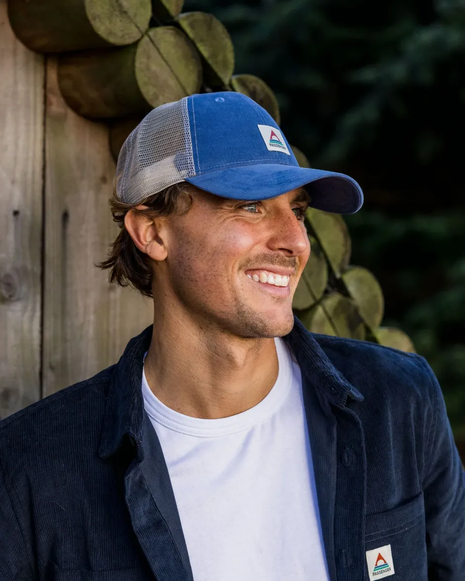 Accessories|Caps & Hats>Floris van Bommel Harbour Cord Snapback Cap Washed Blue