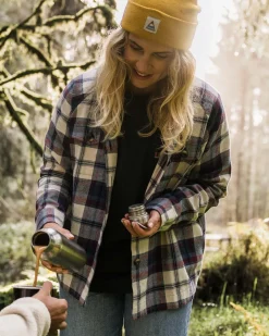 Shirts|Women's Outlet>Passenger Harmony Organic Cotton Check Shirt Vintage White