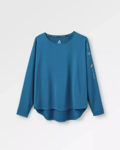 Tops & T-Shirts|Activewear>Passenger Hatha Recycled Active Top Corsair Blue