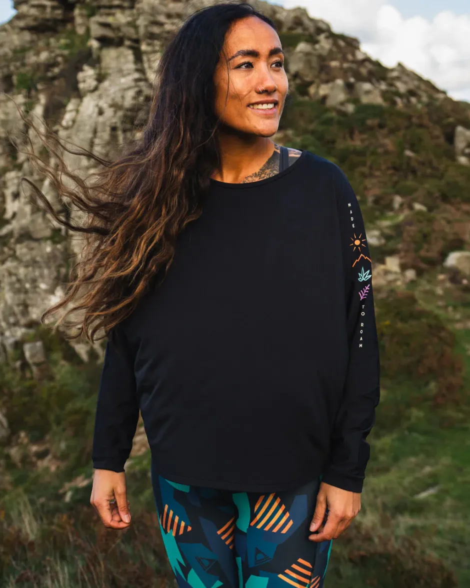 Tops & T-Shirts|Activewear>Passenger Hatha Recycled Active Top Black