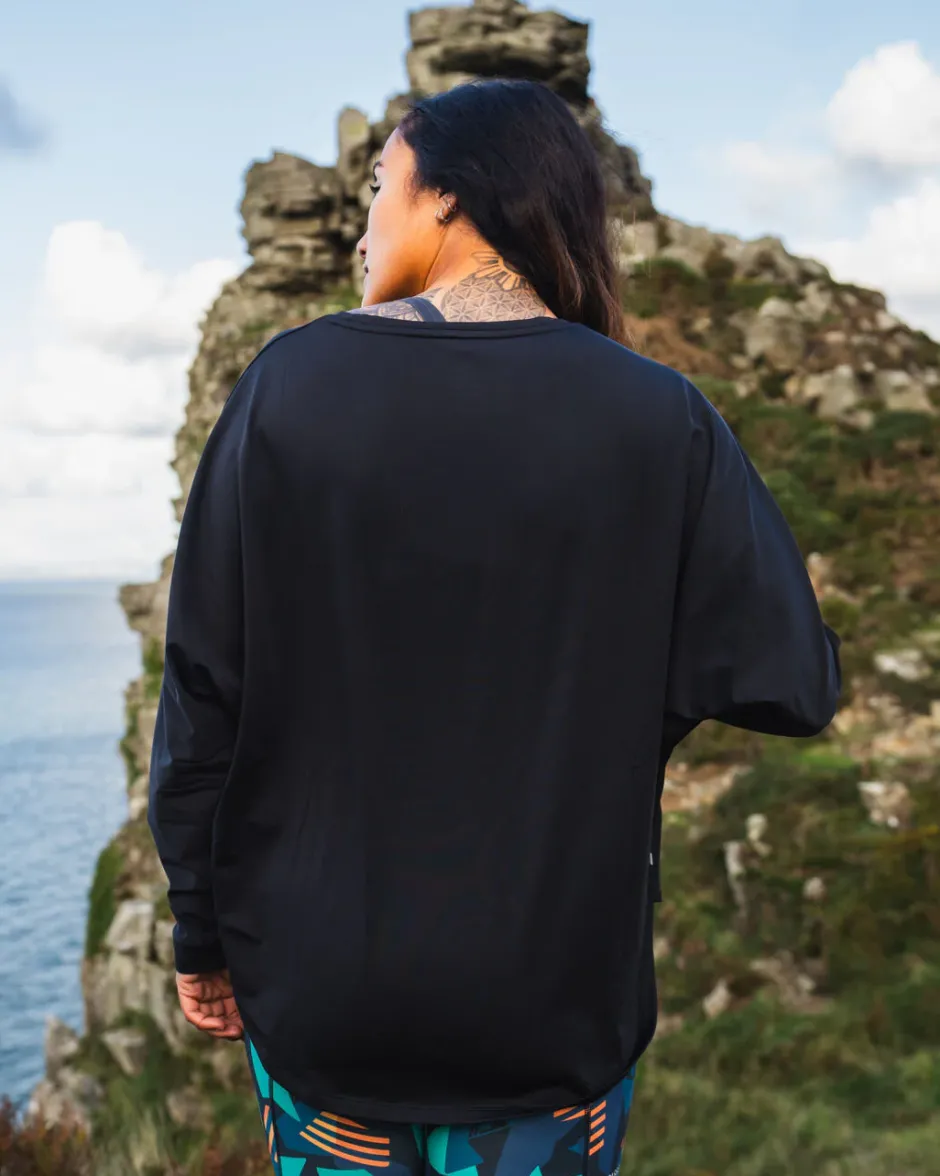 Tops & T-Shirts|Activewear>Passenger Hatha Recycled Active Top Black