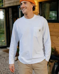 T-Shirts & Tank Tops|Winter Road Trip Essentials>Passenger Heritage Recycled Cotton LS T-Shirt White