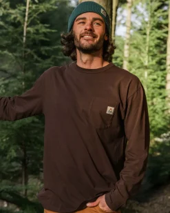 T-Shirts & Tank Tops|Best Sellers>Passenger Heritage Recycled Relaxed Fit LS T-Shirt Java