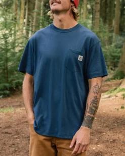 T-Shirts & Tank Tops|Best Sellers>Passenger Heritage Recycled Relaxed Fit T-Shirt Dark Denim