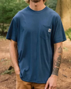 T-Shirts & Tank Tops|Best Sellers>Passenger Heritage Recycled Relaxed Fit T-Shirt Dark Denim
