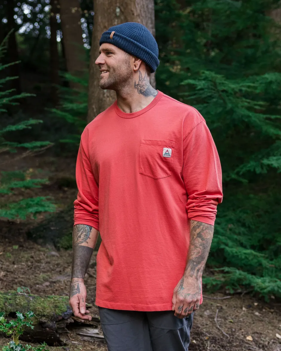 T-Shirts & Tank Tops|Men's Outlet>Passenger Heritage Recycled Relaxed Fit LS T-Shirt Cardinal