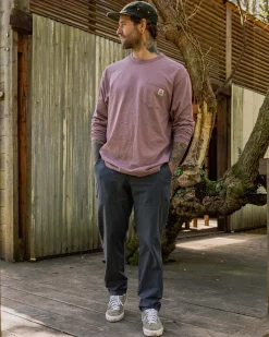 T-Shirts & Tank Tops|Winter Road Trip Essentials>Passenger Heritage Recycled Relaxed Fit LS T-Shirt Grape