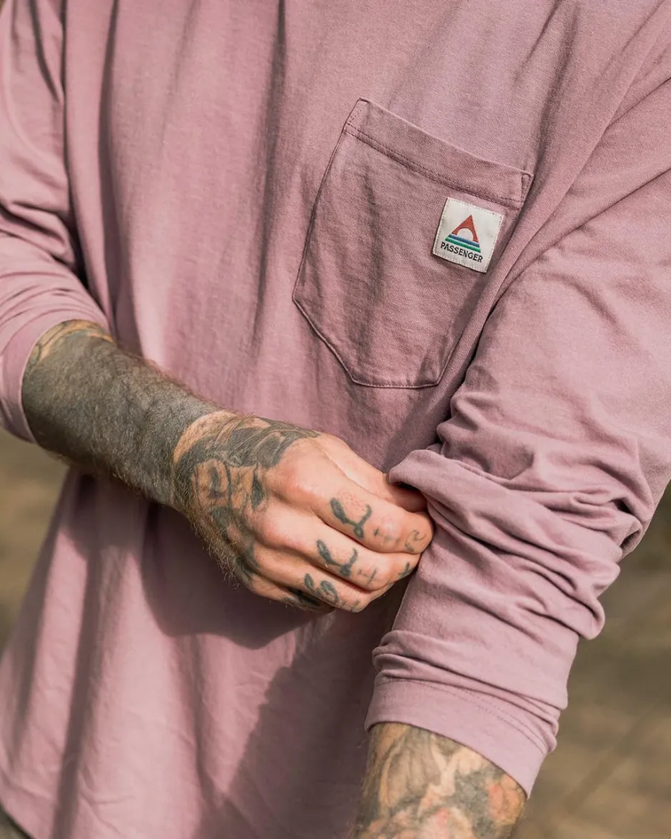 T-Shirts & Tank Tops|Winter Road Trip Essentials>Passenger Heritage Recycled Relaxed Fit LS T-Shirt Grape