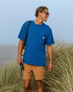T-Shirts & Tank Tops|Men's Outlet>Floris van Bommel Heritage Recycled Relaxed Fit T-Shirt True Blue