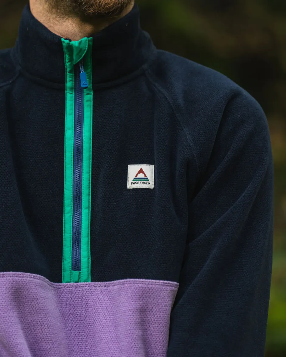 Fleece|Fleece>Floris van Bommel Highland Recycled Polartec® Fleece Lilac/ Deep Navy