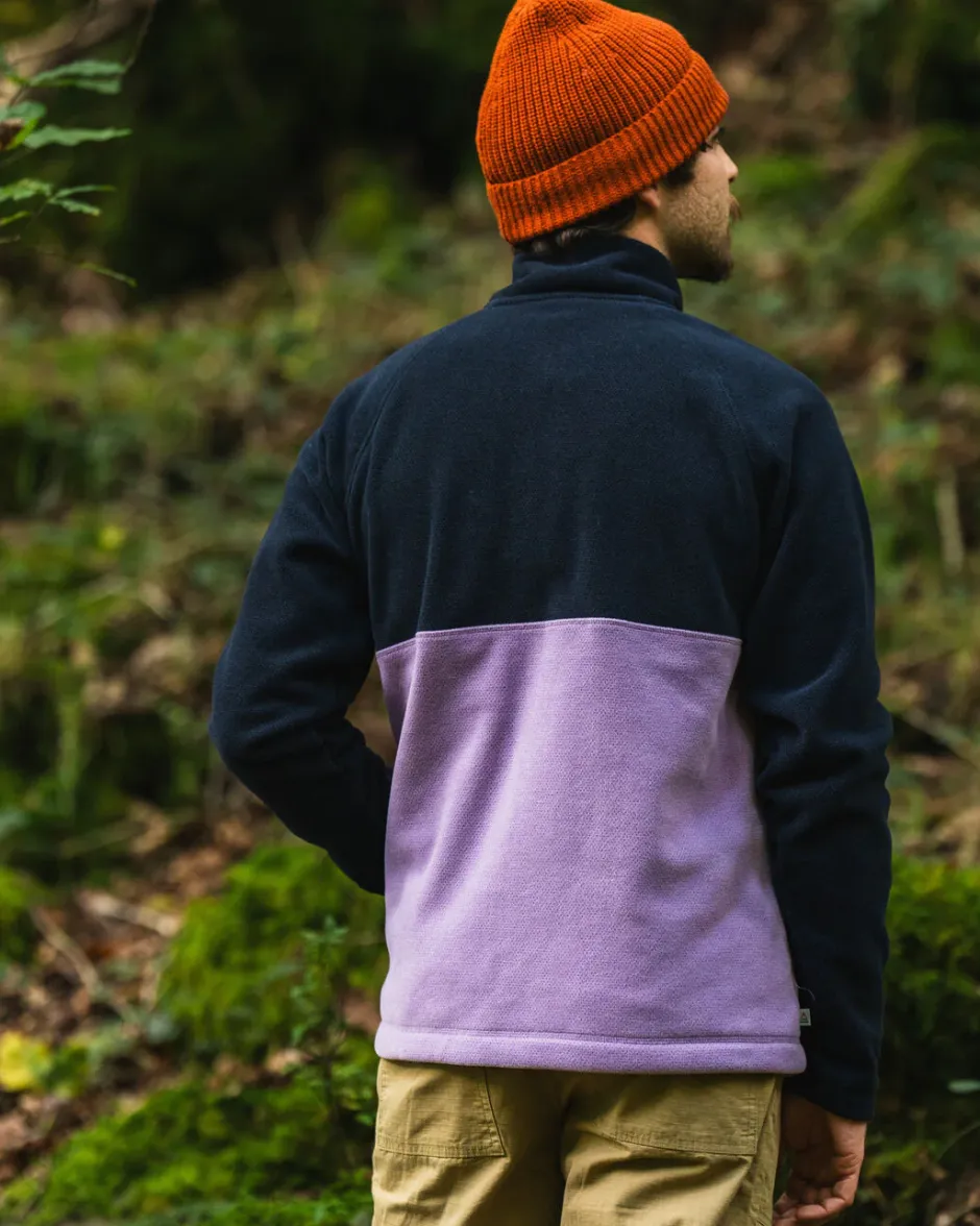 Fleece|Fleece>Floris van Bommel Highland Recycled Polartec® Fleece Lilac/ Deep Navy
