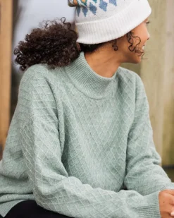 Knitwear|Women's Outlet>Passenger Hinterland Recycled Knitted Jumper Pistachio