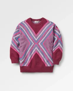 Knitwear|Women's Outlet>Passenger Homestead Oversized Recycled Knitted Jumper Wine
