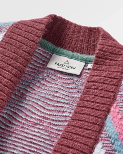 Knitwear|Women's Outlet>Passenger Homestead Recycled Cardigan Wine