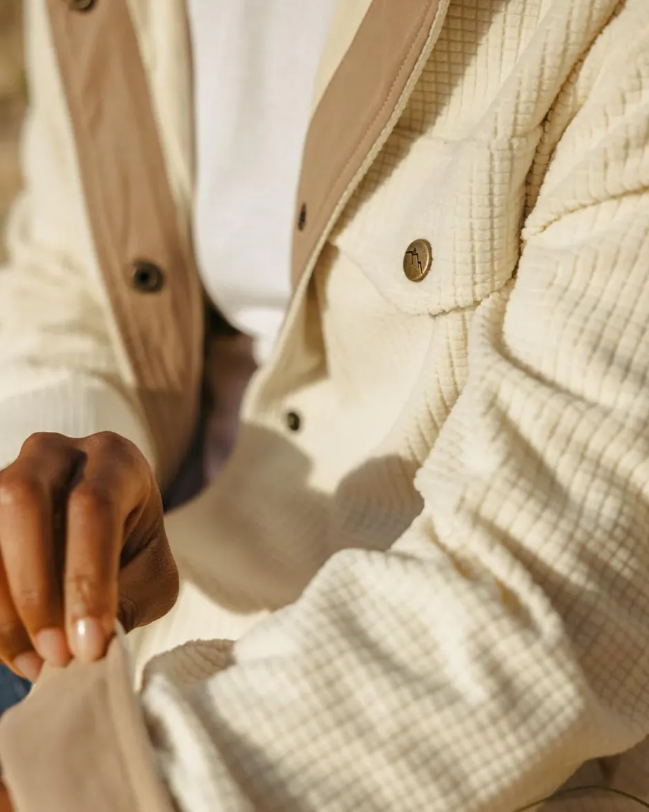 Shirts|Fleece>Passenger Iguazu Grid Polar Fleece Shirt Birch