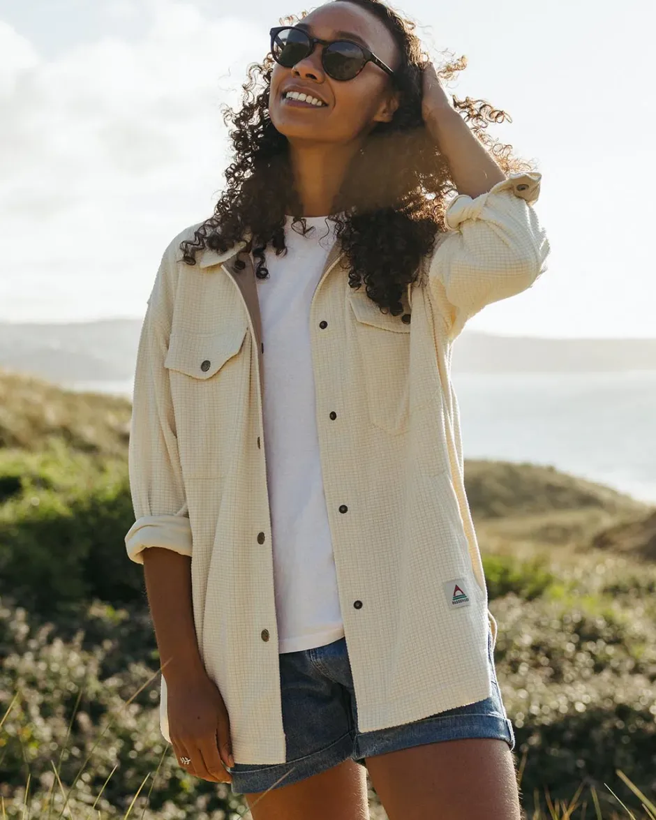 Shirts|Fleece>Passenger Iguazu Grid Polar Fleece Shirt Birch