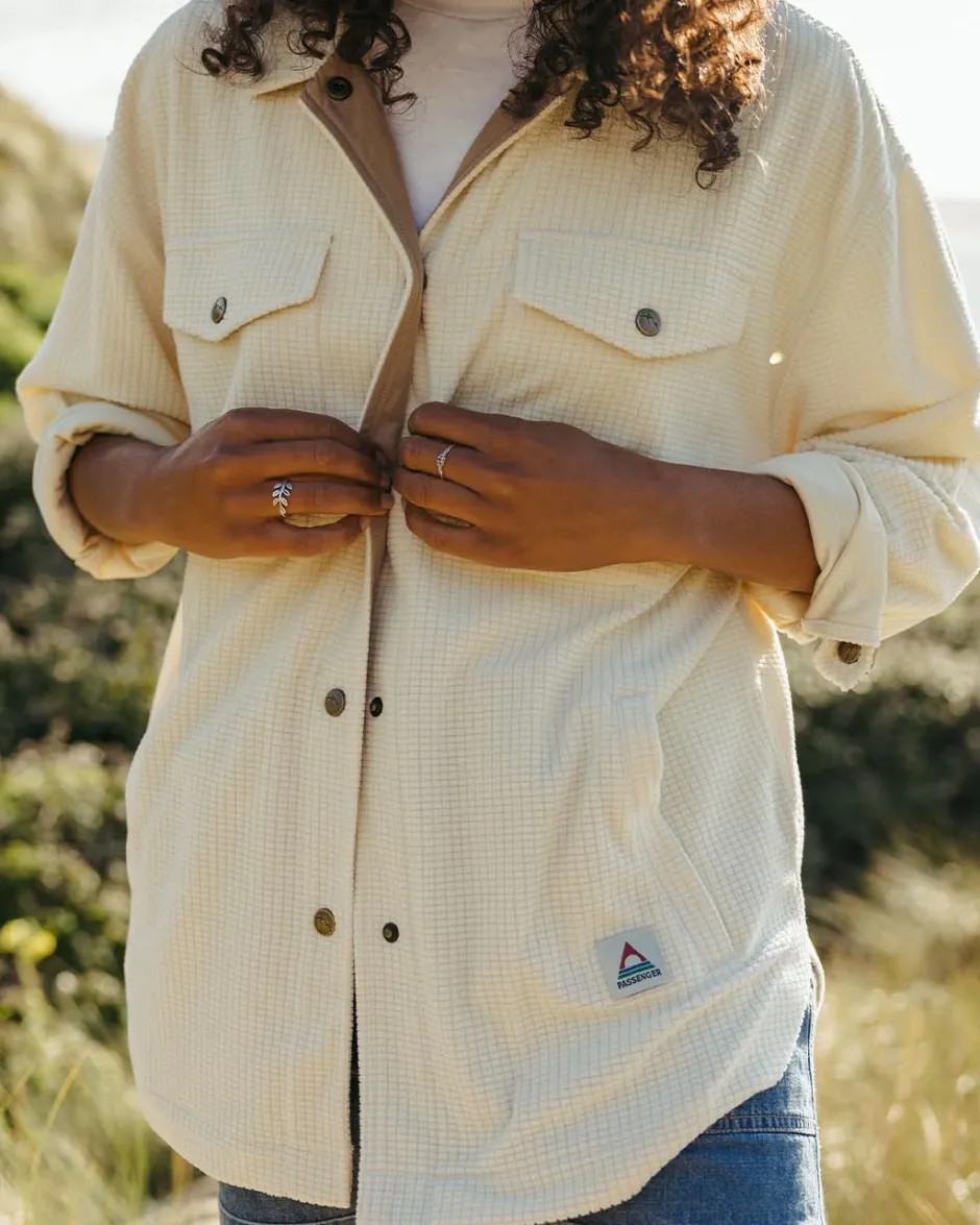 Shirts|Fleece>Passenger Iguazu Grid Polar Fleece Shirt Birch