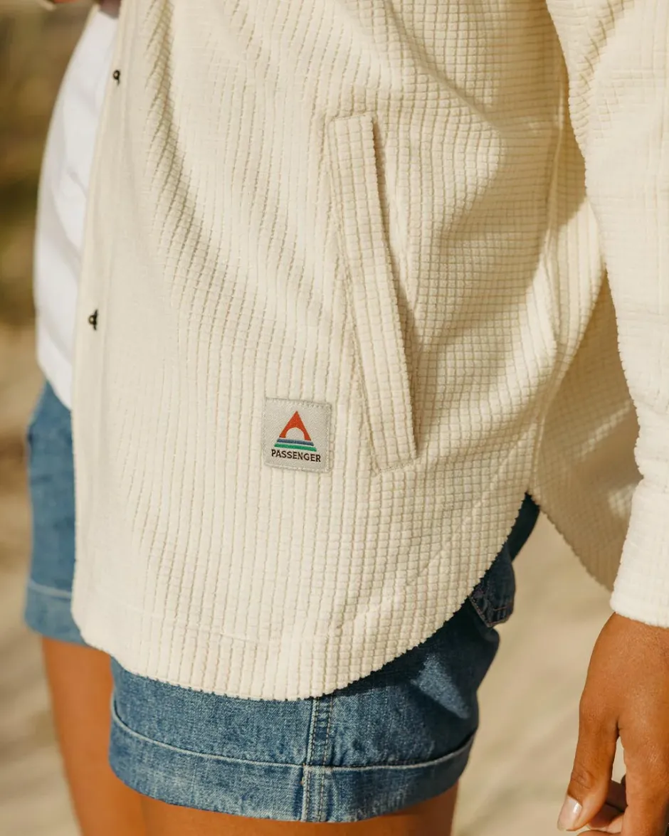 Shirts|Fleece>Passenger Iguazu Grid Polar Fleece Shirt Birch