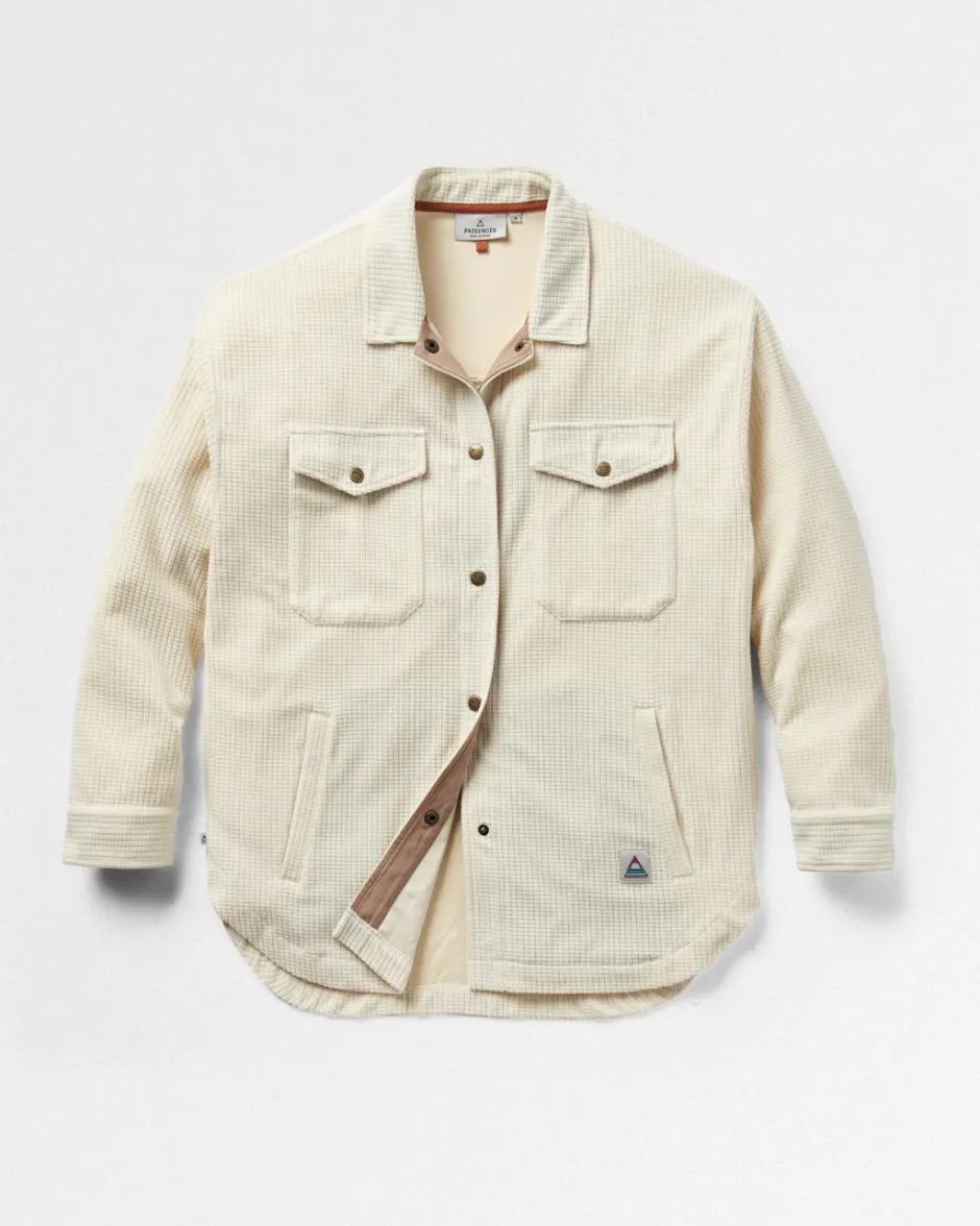 Shirts|Fleece>Passenger Iguazu Grid Polar Fleece Shirt Birch