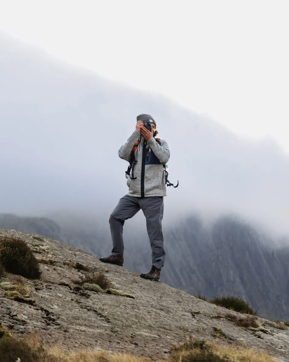 Fleece|Fleece>Floris van Bommel Incline Recycled Polartec® Fleece Grey Marl
