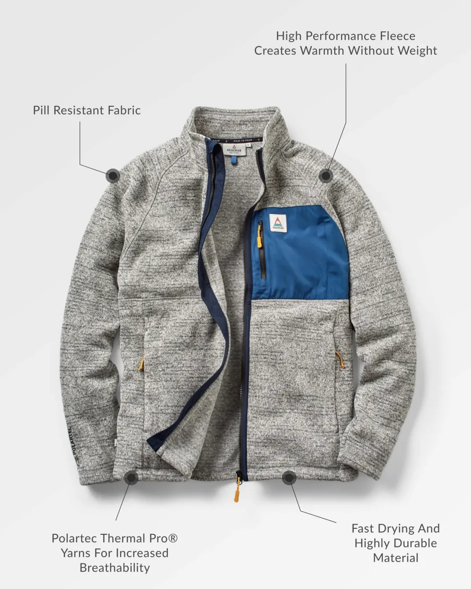 Fleece|Fleece>Floris van Bommel Incline Recycled Polartec® Fleece Grey Marl