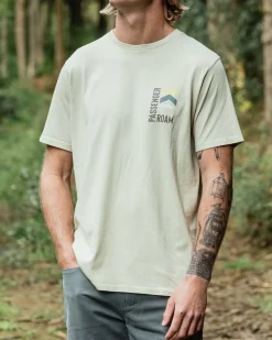 T-Shirts & Tank Tops|Men's Outlet>Floris van Bommel Jibe Recycled Cotton T-Shirt Apple Green