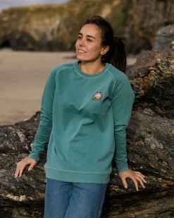 Hoodies & Sweatshirts|Women's Outlet>Passenger Journal Sweatshirt Blue Sea