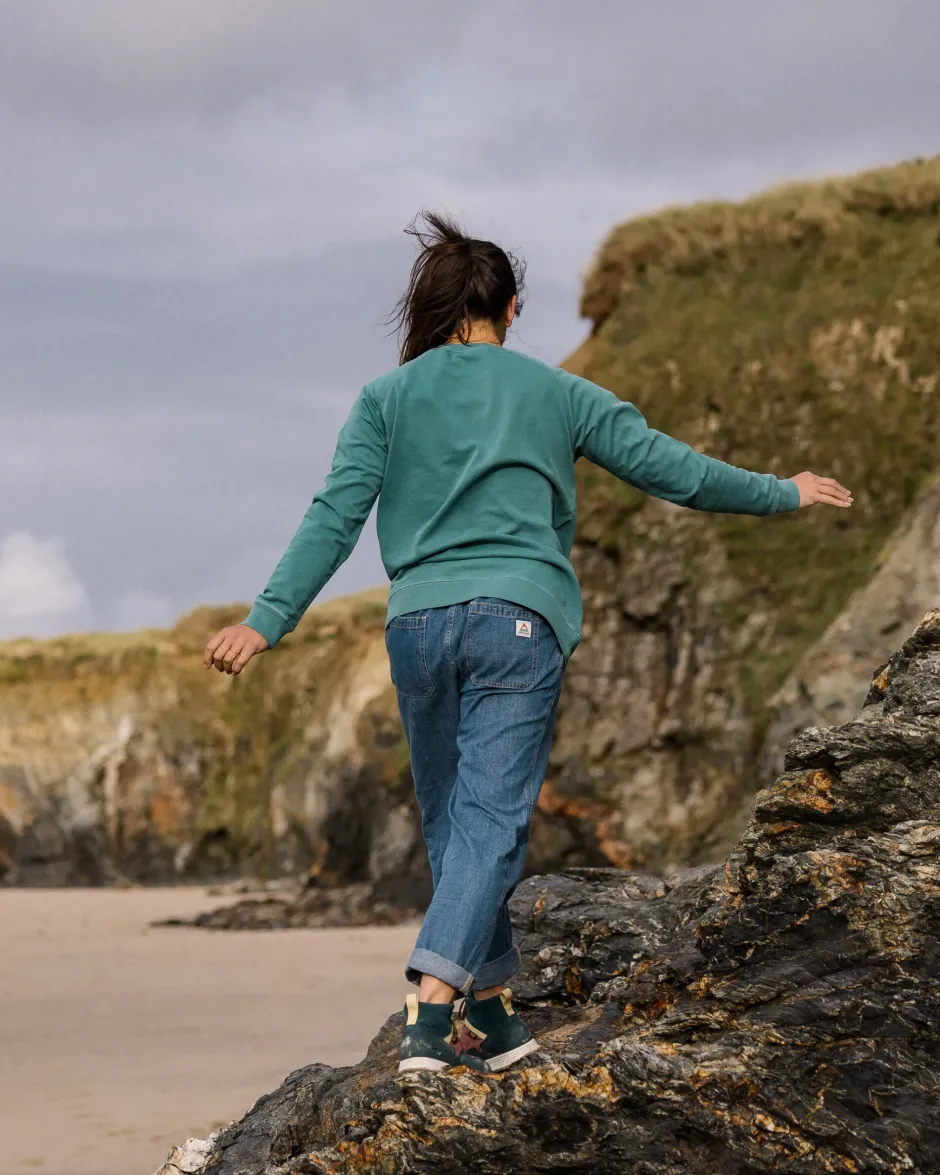 Hoodies & Sweatshirts|Women's Outlet>Passenger Journal Sweatshirt Blue Sea
