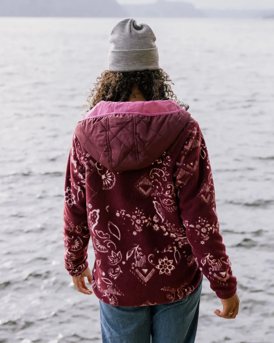 Fleece|Fleece>Passenger Juana Recycled Polar Hooded Fleece Wine