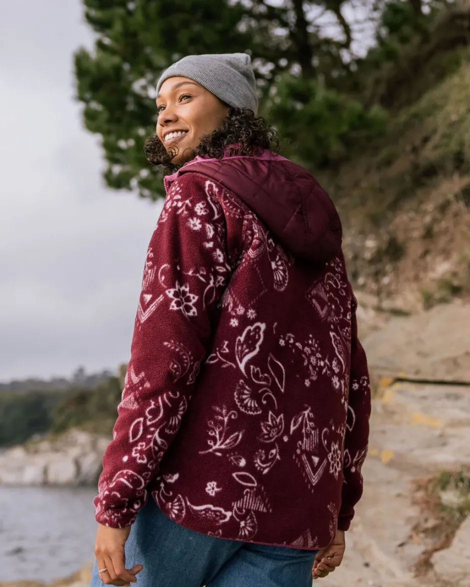Fleece|Fleece>Passenger Juana Recycled Polar Hooded Fleece Wine