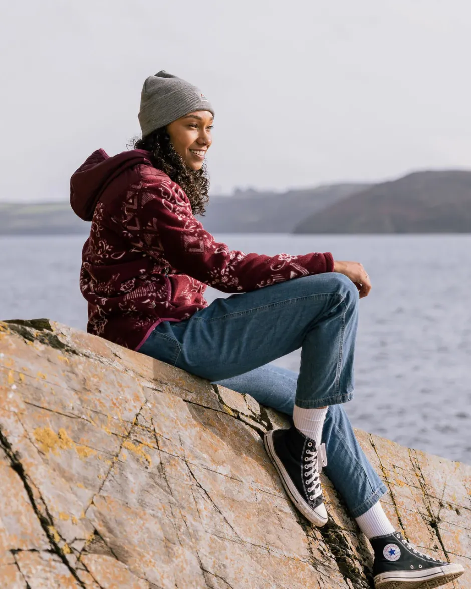 Fleece|Fleece>Passenger Juana Recycled Polar Hooded Fleece Wine