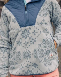 Fleece|Fleece>Passenger Juana Recycled Polar Hooded Fleece Large Tile Washed Blue