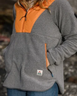 Fleece|Fleece>Passenger Juana Recycled Polar Hooded Fleece Grey Marl
