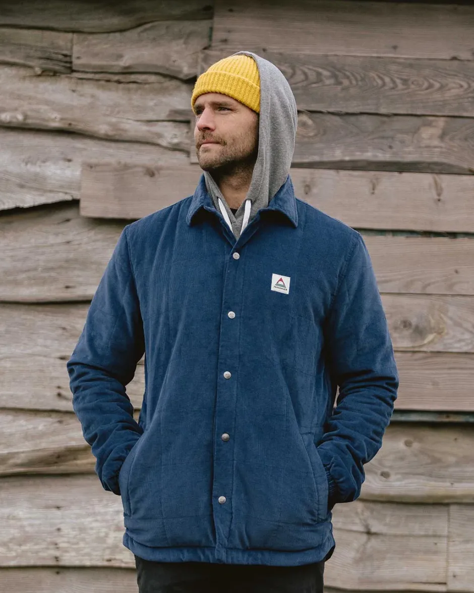 Shirts|Overshirts>Passenger Lachelt Lined Cord Overshirt Dark Denim