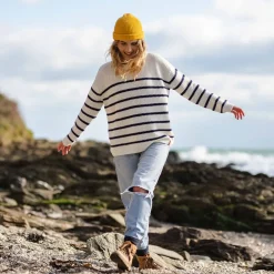 Knitwear|Women's Outlet>Passenger Lakewood Knitted Jumper Off White Stripe