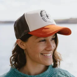 Accessories|Caps & Hats>Passenger Land  Sea Snapback Trucker Cap Sunrise Orange