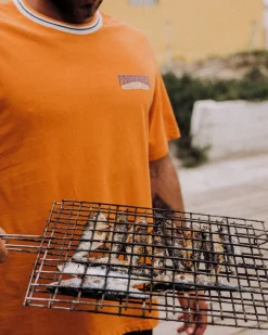T-Shirts & Tank Tops|Men's Outlet>Floris van Bommel Lauca Recycled Relaxed Fit T-Shirt Tangerine
