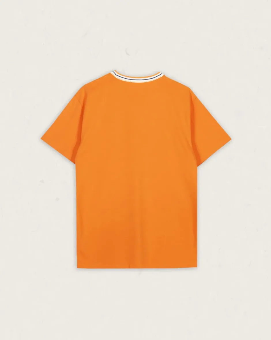 T-Shirts & Tank Tops|Men's Outlet>Floris van Bommel Lauca Recycled Relaxed Fit T-Shirt Tangerine