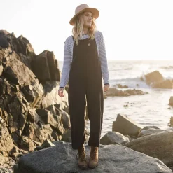 Dungarees & Pants|Women's Outlet>Passenger Lazy Day Dungarees Charcoal (Woven)