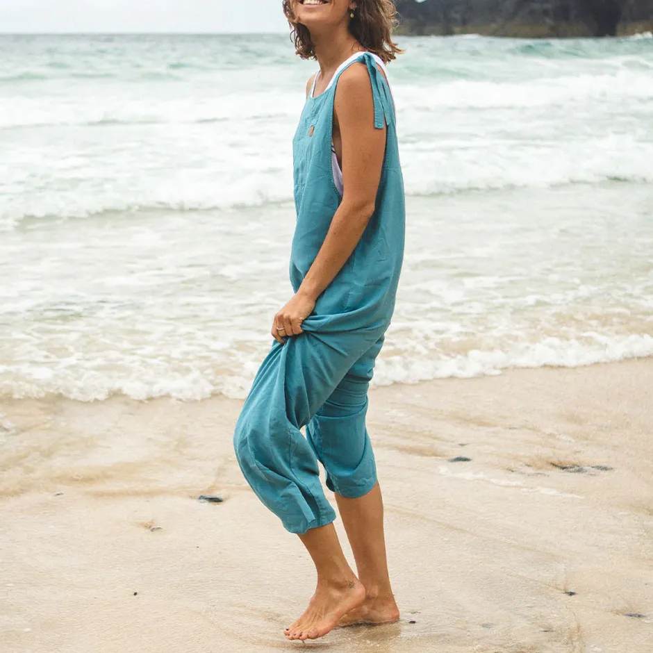 Dungarees & Pants|Women's Outlet>Passenger Lazy Day Dungarees Ocean Blue