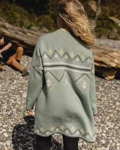 Knitwear|Women's Outlet>Passenger Leif Recycled Yarn Cardigan Pistachio
