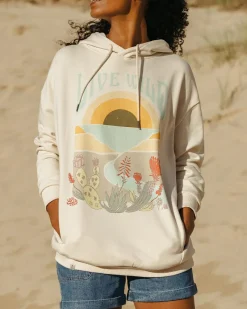 Hoodies & Sweatshirts|Women's Outlet>Passenger Live Wild Recycled Cotton Oversized Hoodie Birch