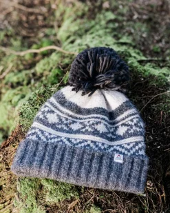 Accessories|Beanies>Floris van Bommel Lodge Recycled Bobble Hat Black
