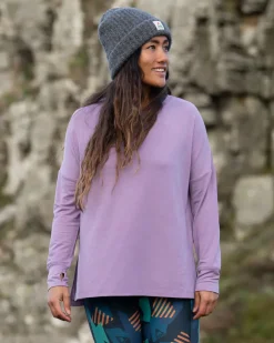 Tops & T-Shirts|Activewear>Passenger Lotus Recycled Active LS Top Lilac