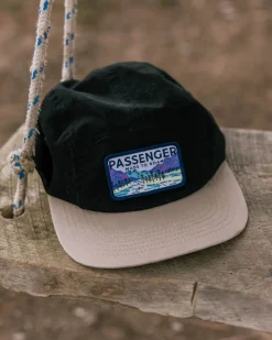 Accessories|Caps & Hats>Floris van Bommel Love The Wild Recycled Cotton 5 Panel Cap Black