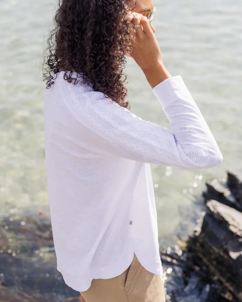 Tops & T-Shirts>Passenger Luna Oversized Recycled Cotton LS T-Shirt White