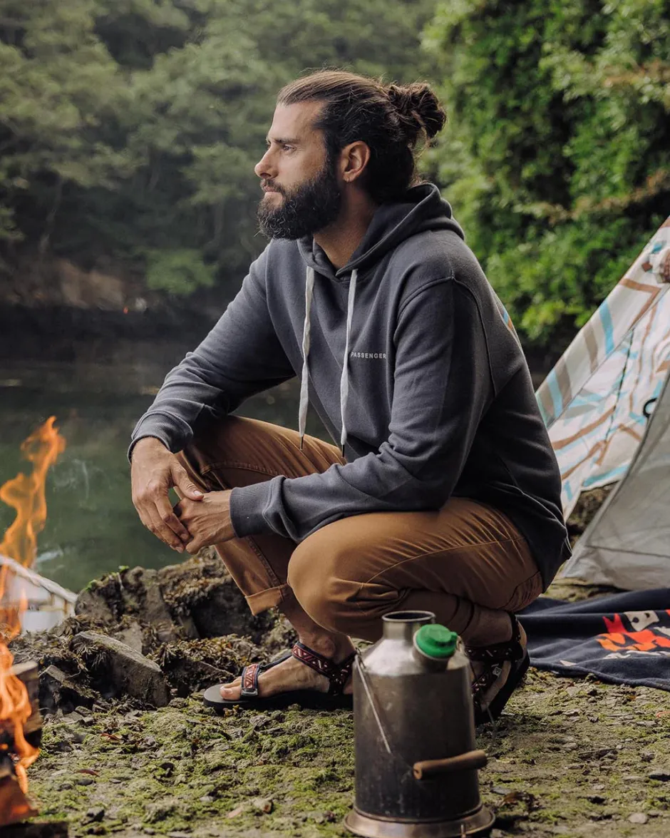 Hoodies & Sweatshirts|Best Sellers>Passenger Made To Roam Recycled Hoodie Faded Black