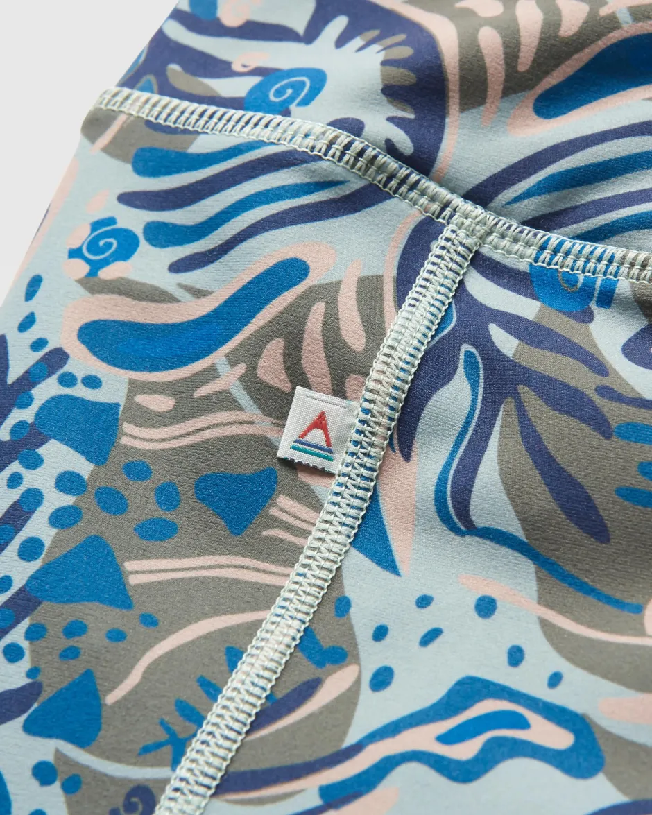 Leggings|Dungarees & Pants>Passenger Mantra Recycled Leggings Abstract Seaweed Pistachio