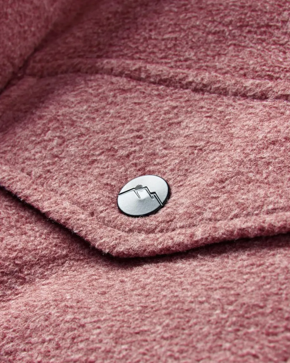 Shirts|Fleece>Passenger Maple Recycled Polar Fleece Shirt Wine Marl
