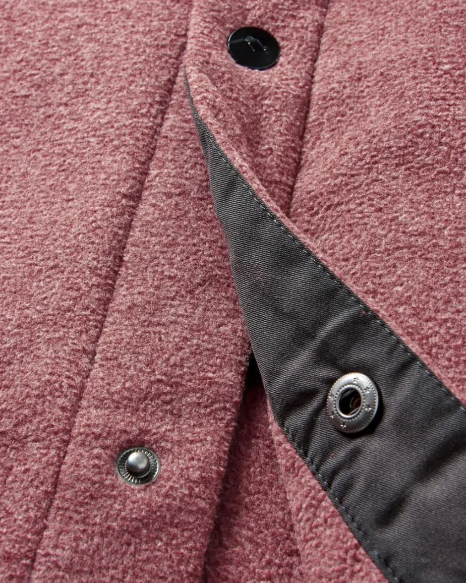 Shirts|Fleece>Passenger Maple Recycled Polar Fleece Shirt Wine Marl